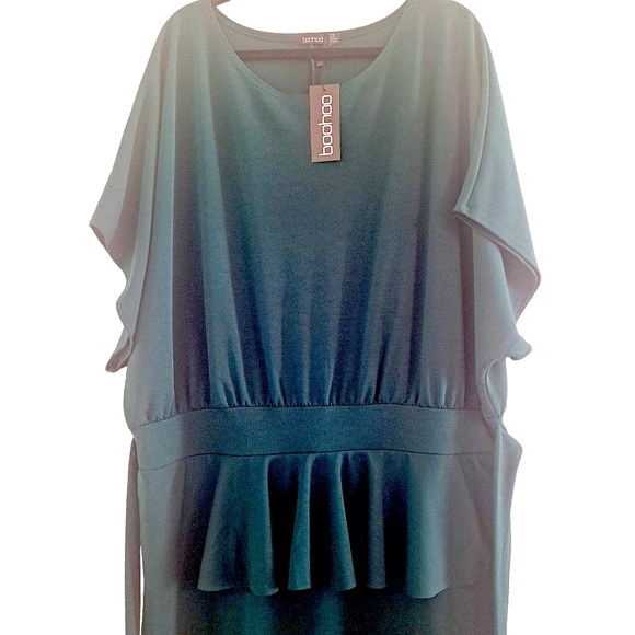 Boohoo BOAT NECK PEPLUM DRESS - Picture 7 of 7